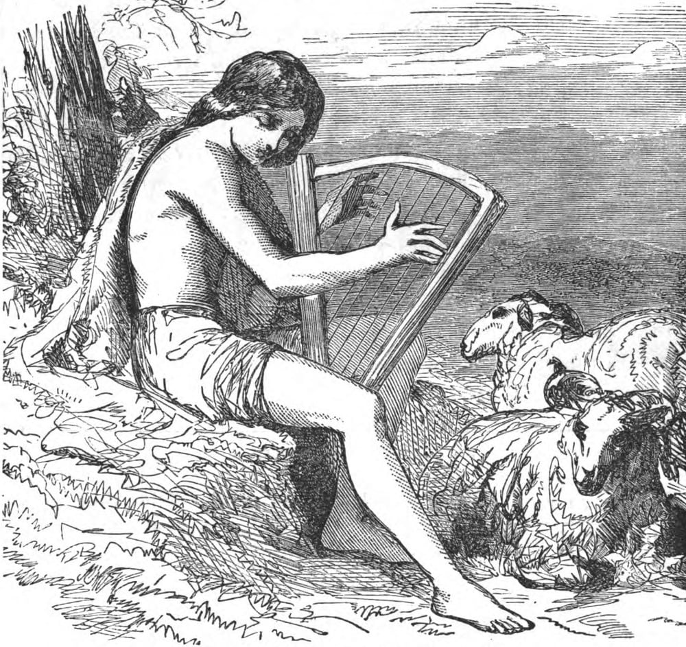 David mit Harfe