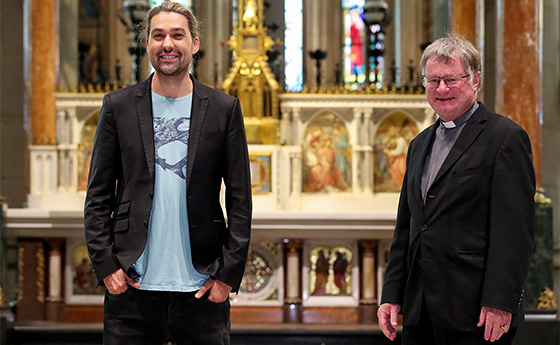 David Garrett (li.) und Bischof Dr. Manfred Scheuer